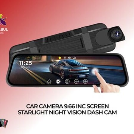 Car Camera 9.66inc Screen Starlight Night Vision Dash Cam