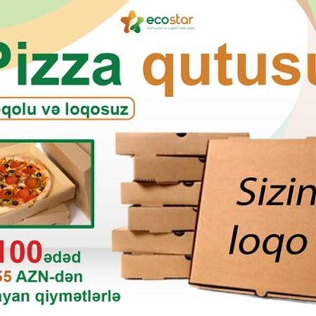 Pizza qutusu (loqolu) – Qidalanma və keyterinq – ucuztap.az