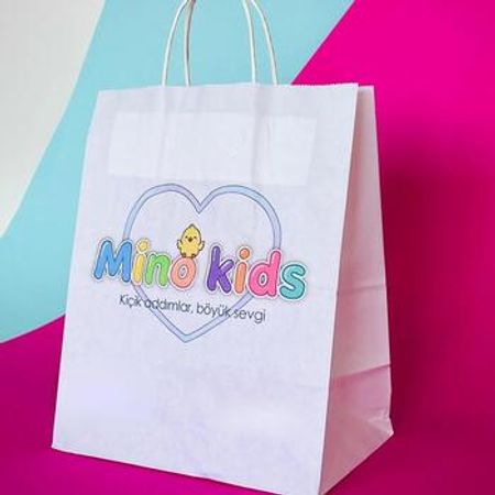 Çanta kraft və ağ