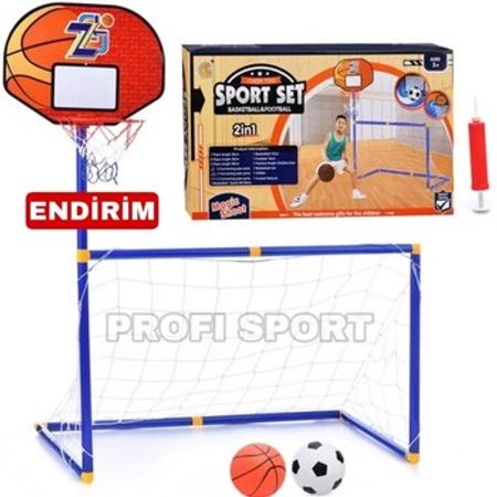 Futbol qapısı və basketbol səbəti dəsti