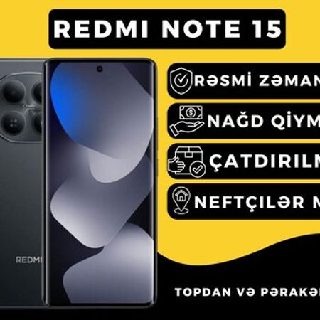 Xiaomi Redmi Note 15 Black 128GB/6GB – Telefonlar – ucuztap.az