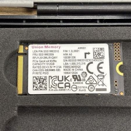 NVMe PCLe Gen4x4 512GB