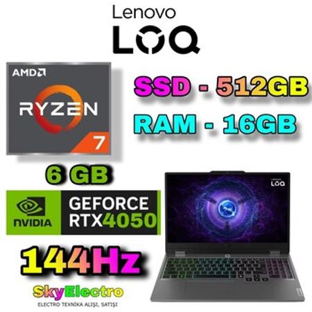 Lenovo LOQ 15ARP10E RTX 4050 Gaming – Noutbuklar və Netbuklar – ucuztap.az