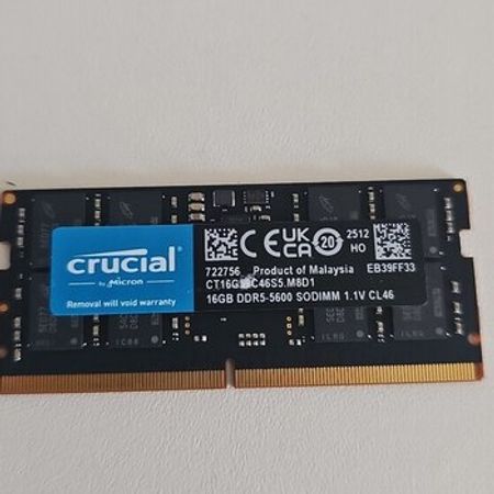 Ram 16 GB DDR 5 5600 Crucial