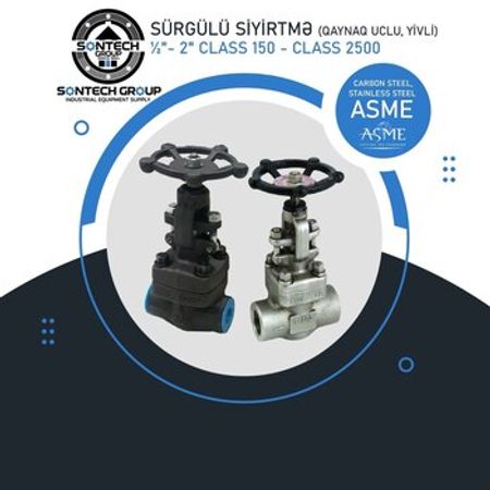 Qaynaq uclu sürgülü siyirtmə ASME standartı
