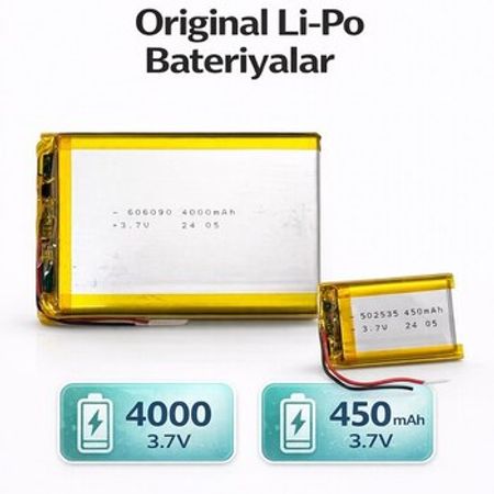 3.7V Li-Po Batareyalar 4000mAh və 450mAh
