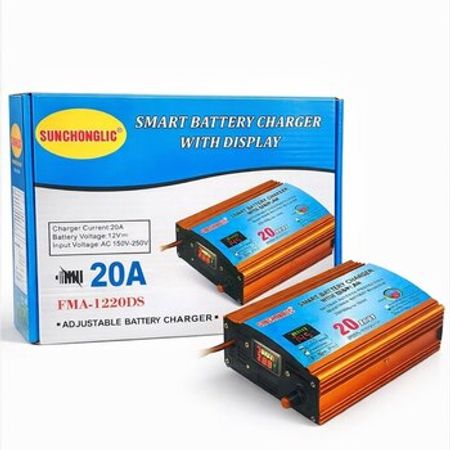 12V 20A Smart Akkumulyator Şarj Cihazı – Displayli