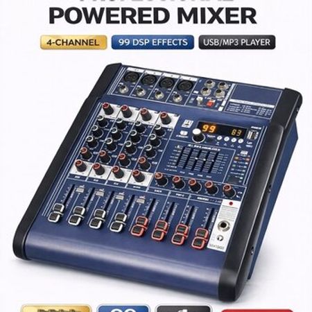 Professional Mixer 4 Kanal | 99 DSP Effekt | USB