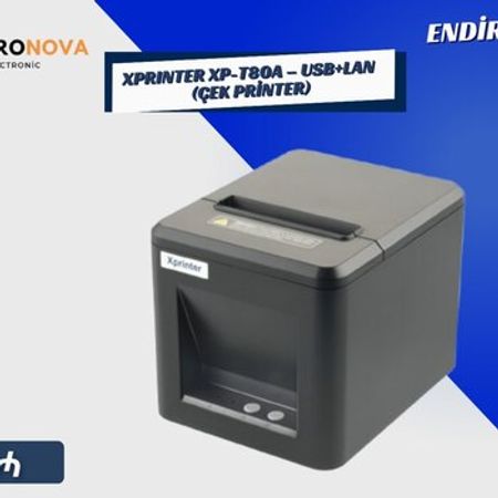 Etiket printeri XPRINTER XP-T80A – USB+LAN EU Power Plug