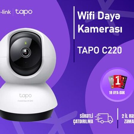 TP-Link Tapo C220 Wifi dayə kamerası (2K QHD)