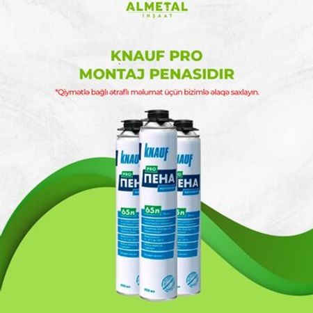 KNAUF PRO montaj köpüyü – 850 ml – Digər – ucuztap.az