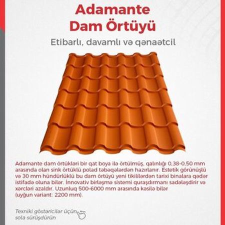 Dam örtüyü "Adamante"