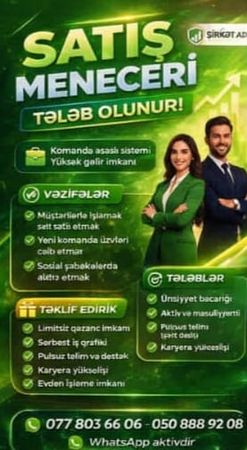 Satiş menceri – İş təklif edirəm – ucuztap.az