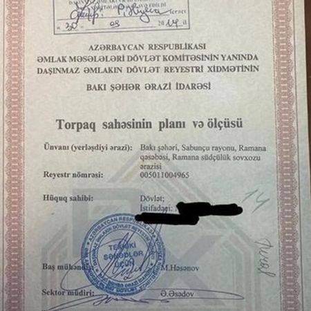 3 Sot Torpaq Sahəsi, Ramana qəs. – Azərbaycan – ucuztap.az