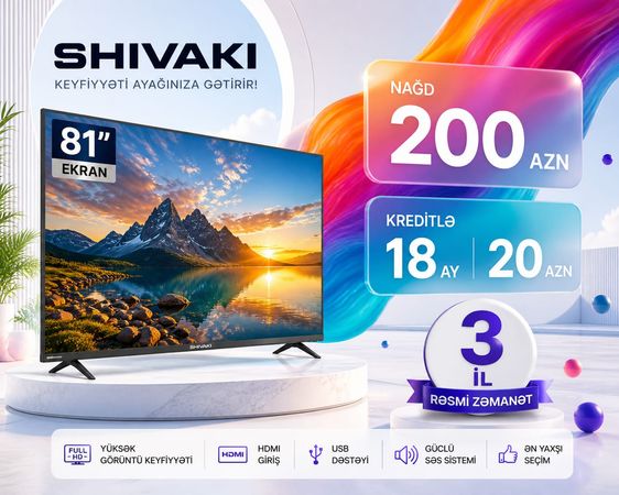 Şivaki 82 ekran smart tv – Bakı – ucuztap.az