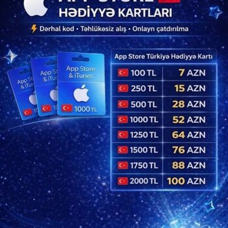 App Store TL Balans Artımı – Oyun hesabları – ucuztap.az