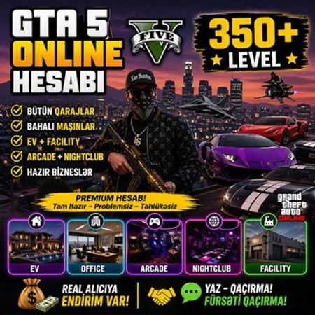 GTA 5, 350 Level Oyunu – Oyun hesabları – ucuztap.az