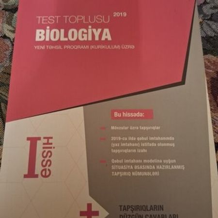 Abituriyentlər Üçün Test Topluları Biologiya – Kitablar – ucuztap.az