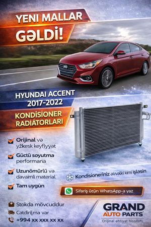 Hyundai Accent kondisioner radiatoru – Bakı – ucuztap.az