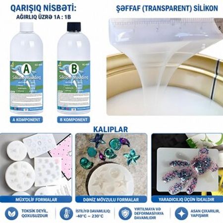 Silikon Qəlib Hazırlama Dəsti – İdman və asudə – ucuztap.az