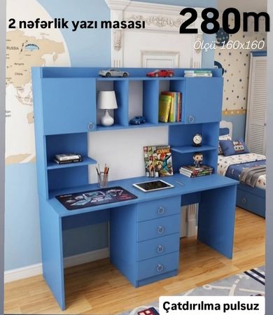 2Nəfərlik yazı masası – Uşaq mebeli – ucuztap.az