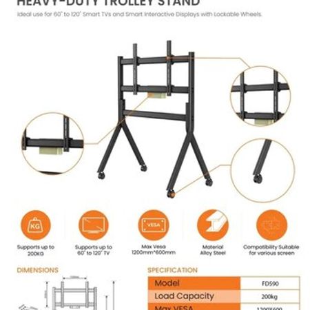 FD590 Mobile TV Cart – Bakı – ucuztap.az