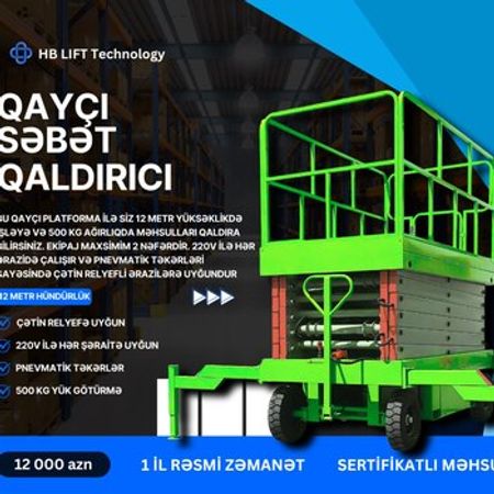 Qayçı səbət qaldırıcı platforma QS-10/NA, 2026 il – Bakı – ucuztap.az