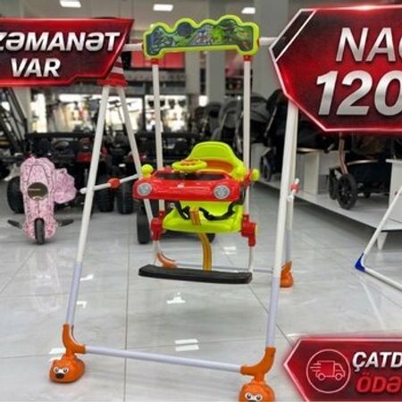 Uşaqlar üçün musiqili və avtomobil dizaynlı yelləncək – Bakı – ucuztap.az