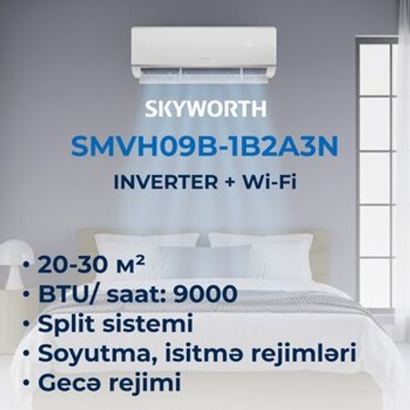 İnverter Kondisioner Skyworth 9000 BTU – Bakı – ucuztap.az