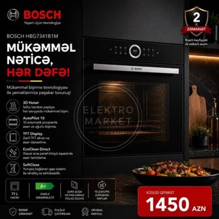 Quraşdırılan soba BOSCH HBG7341B1M – Bakı – ucuztap.az
