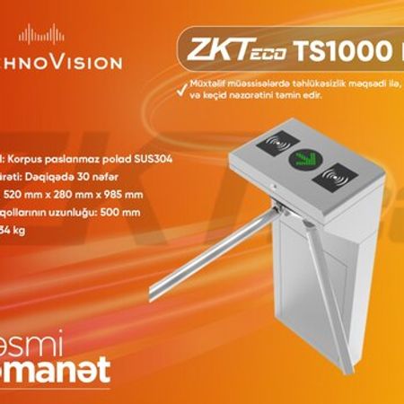 ZKTeco TS1000 Plus Turnistile – Bakı – ucuztap.az
