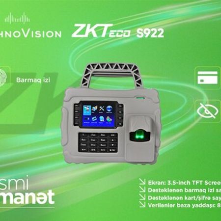 Zkteco S922 FingerPrint Terminal – Təhlükəsizlik avadanlığı – ucuztap.az