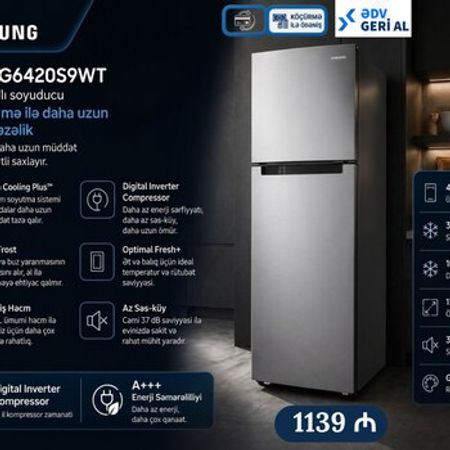 Soyuducu Samsung RT42CG6420S9WT – Soyuducular – ucuztap.az
