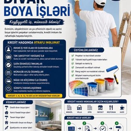 Divar boya işləri – Bakı – ucuztap.az