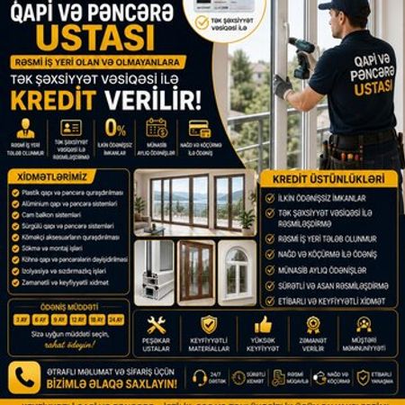 Qapı və pəncərə ustası – Pəncərələr, qapılar, eyvanlar – ucuztap.az