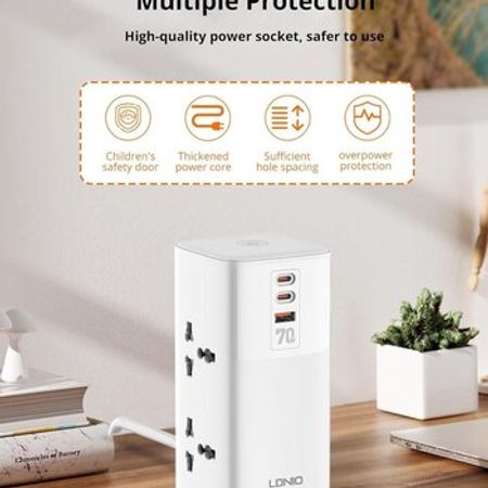 Cərəyan uzadıcı Ldnio 70W Charging Station – Bakı – ucuztap.az