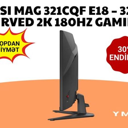 MSI MAG 321CQF E18 – 32” CURVED 2K 180Hz Gaming – Bakı – ucuztap.az