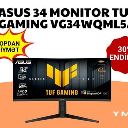 Asus TUF Gaming VG34WQML5A Curved 34 250Hz 3.5K – Bakı – ucuztap.az