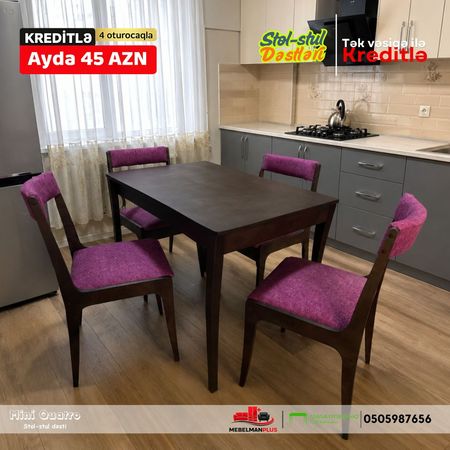 Mətbəx stol stul dəsti Mini Qutaro – Mebel və interyer – ucuztap.az