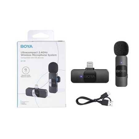 Simsiz yaxa mikrofonu Boya V2 – Audio və video – ucuztap.az