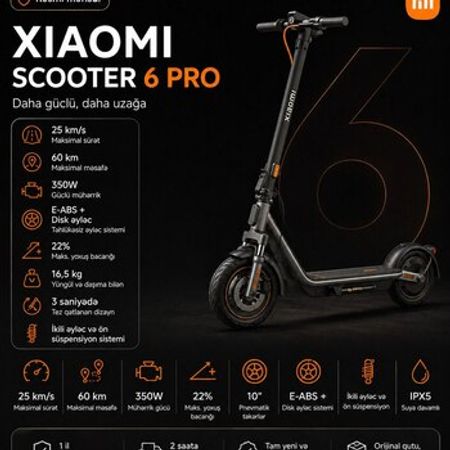 Elektrikli skuter Xiaomi Scooter 6 Pro – Bakı – ucuztap.az