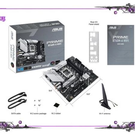Asus PRIME B760M-A WIFI 1700 B760 4xDDR5 M.2 HDMI DP Wi-Fi BT mATX – Masaüstü kompüterlər – ucuztap.az