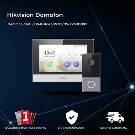 Domofon Hikvision DS-KH6320WTE1+ DS-KV603PE1 – Bakı – ucuztap.az