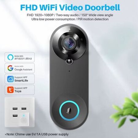 Tuya WiFi Door Camera Two-Way Intercom Wireless Audio Video Doorbell – Təhlükəsizlik avadanlığı – ucuztap.az
