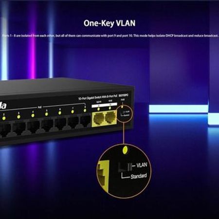 Tenda SG110PC 10-Port Gigabit Lite PoE Switch with 8-Port PoE 100W – Bakı – ucuztap.az
