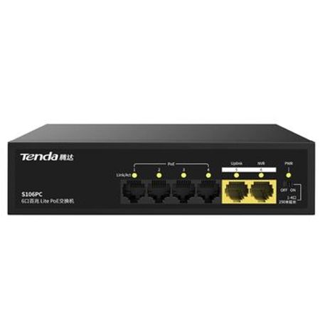 Tenda S106PC 6-Port 100M Lite PoE Switch with 4-Port PoE 55W – Bakı – ucuztap.az