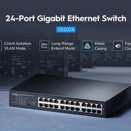 CUDY GS1024 24-Port Gigabit Metal Switch – Bakı – ucuztap.az