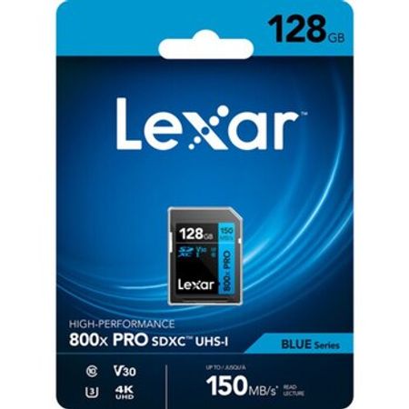 Yaddaş kartı Lexar 128GB High-Performance 800x PRO UHS-I SDXC Memory Card (BLUE Series) – Bakı – ucuztap.az