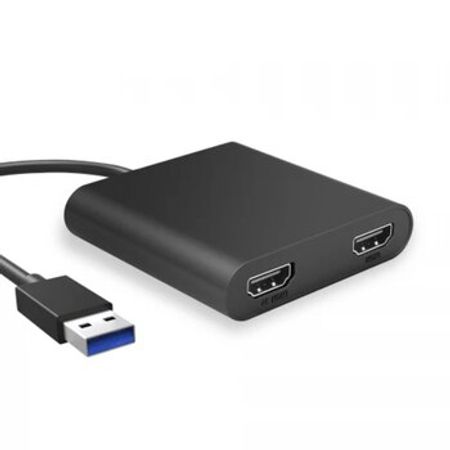 2 Port USB Hub to Dual HDMI Splitter 4K 60HZ Dual Screen Expansion USB Docking Station – Bakı – ucuztap.az