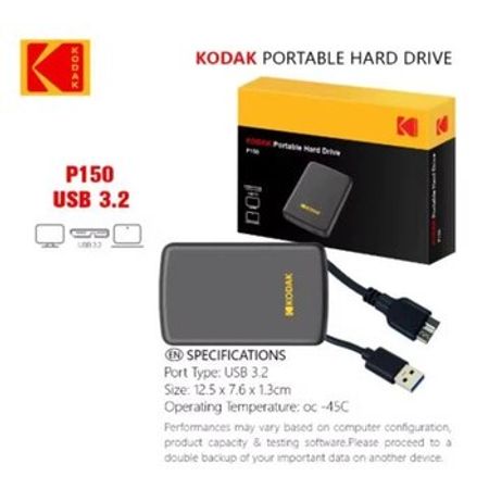 Kodak Portable External Hard Drive 500GB USB3.0 HDD(P150) – Bakı – ucuztap.az